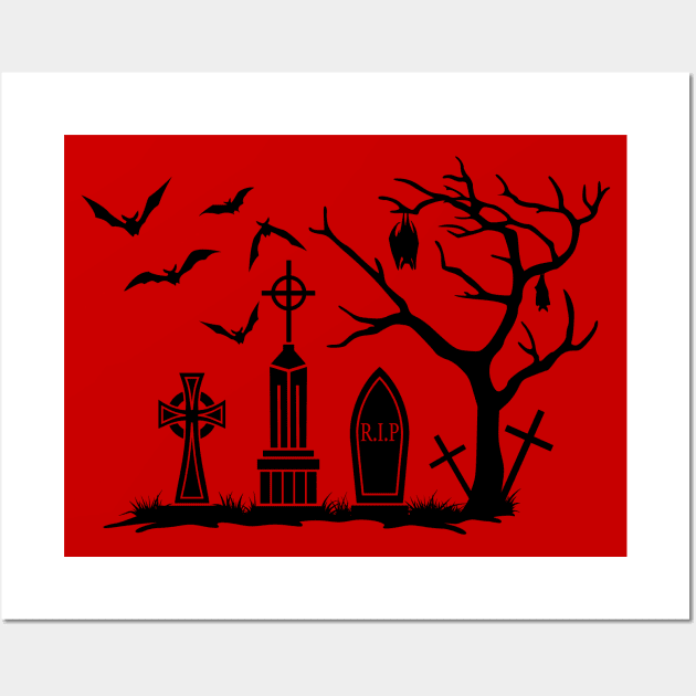 Graveyard Right Wall Art by RavenWake